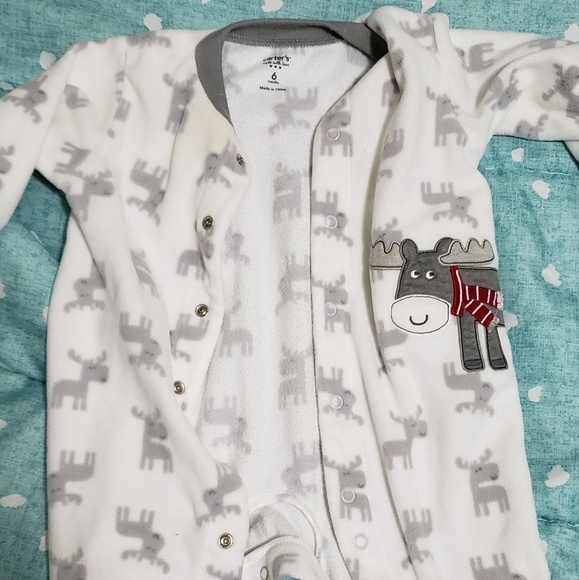 Moose button up onsie - Picture 1 of 3